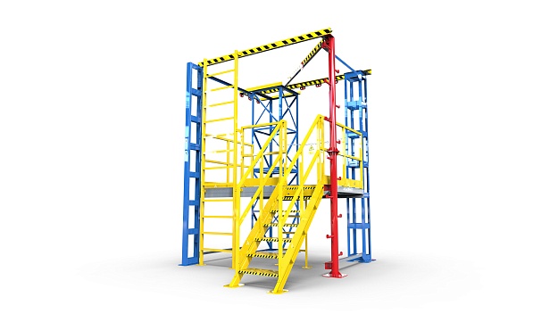  д. Алапурская. АО «Газстройпроект» запустил новый полигон «Альпинист» для тренировок высотных работ